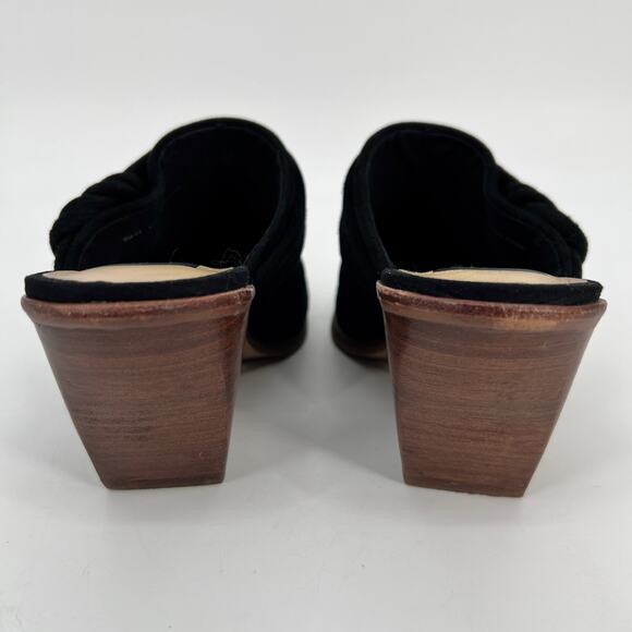 Dolce Vita Sita Mule Size 6.5 Black Suede Leather Pointed Toe Chunky Block Heel - Picture 5 of 11